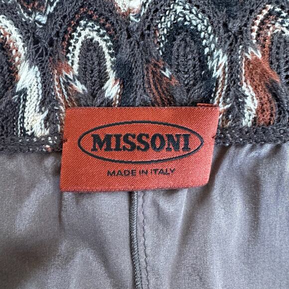 MISSONI Multicolor Paisley Pattern Crochet Mini Skirt - Picture 6 of 9